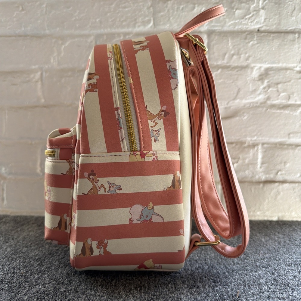 NWT Disney / Loungefly - BFF's - Best Friends Animals - Mini Backpack-Striped - Picture 3 of 16